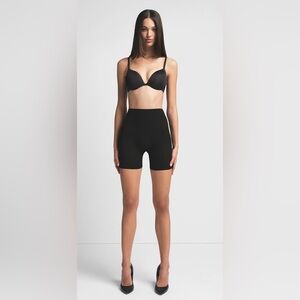 Skims Size XL Sheer Sculp Low Black Short Shapewear Panty Girdle Open Crotch